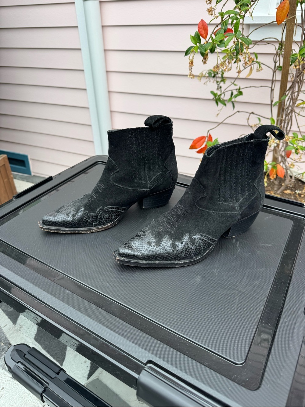 Zadig & Voltaire Black Suede Ankle Booties